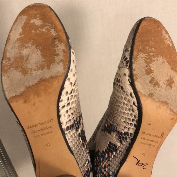 ISABEL MARANT ANKLE BOOTS IN SNAKE PRINT - Picture 5 of 6